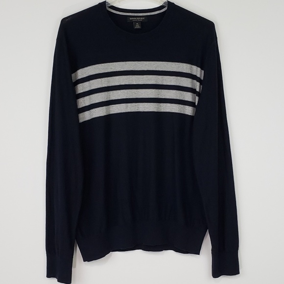 Banana Republic Other - Banana Republic Blue Gray Stripe Sweater - SZ XL